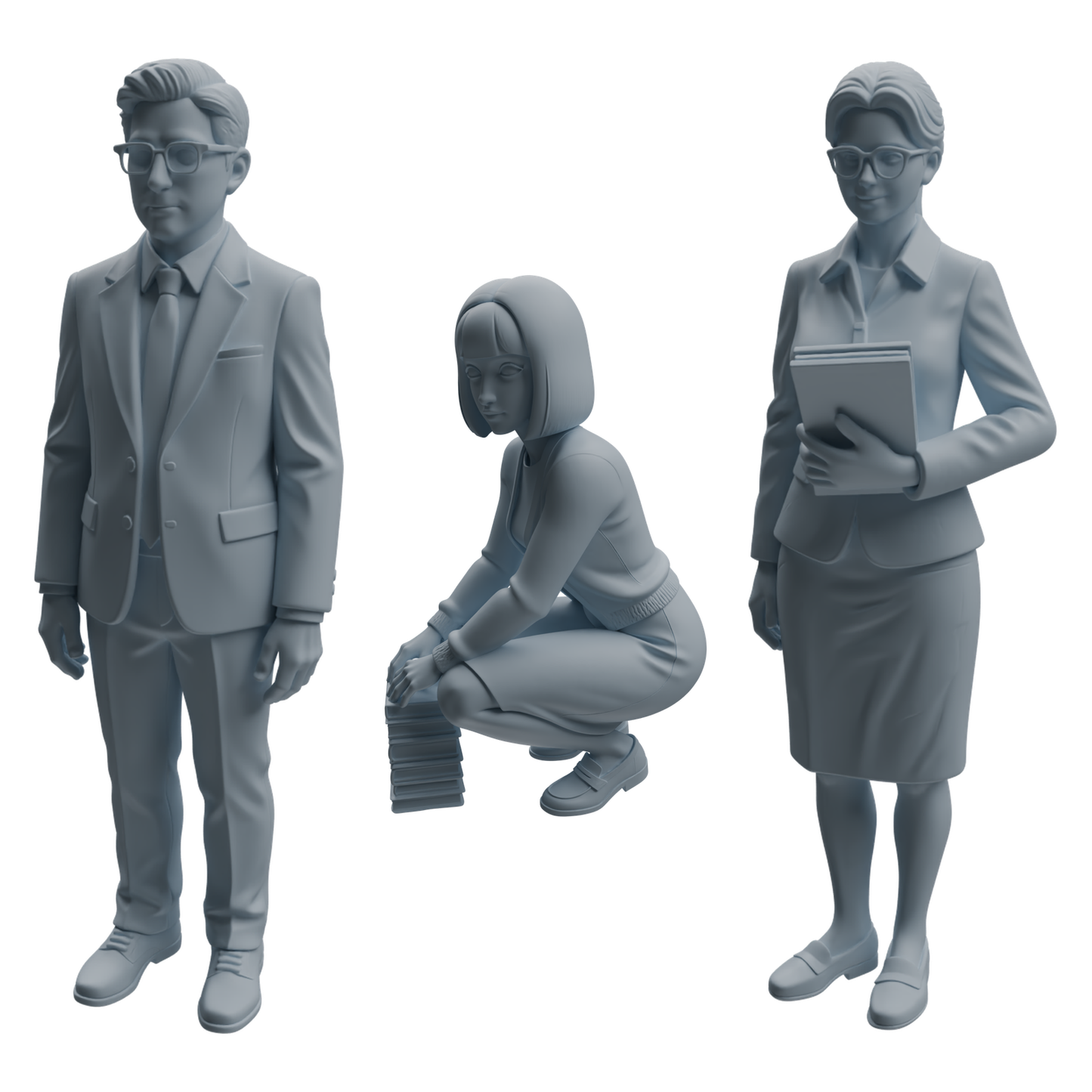 MRY-SFW LYTR972 Book-Organizing Teacher Character Modern Model 3 pcs