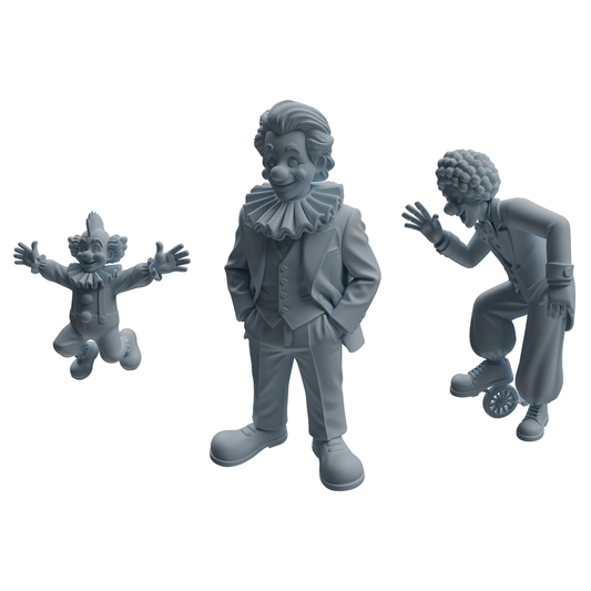 MRY-SFW LYTR1056 Circus Clown Performance Pose Character Modern Model 3 pcs