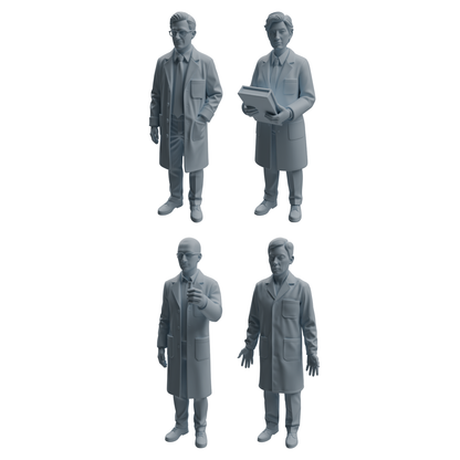 MRY-SFW LYTR965 Lab Research Teacher Character Modern Model 4 pcs