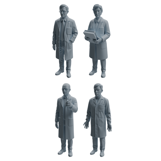 MRY-SFW LYTR965 Lab Research Teacher Character Modern Model 4 pcs