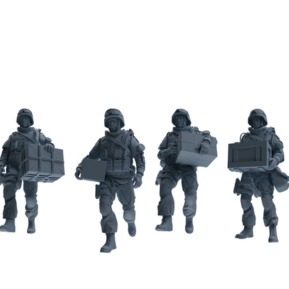 MRY-SFW SSTR326 Modern Counter-Terrorism SWAT Suppressor Logistics Four-Person Group
