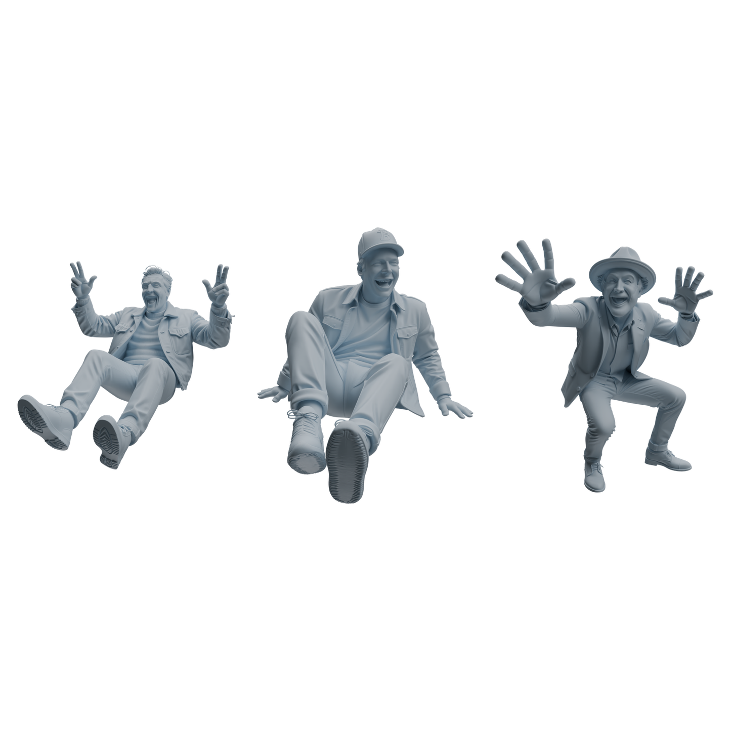 MRY-SFW LYTR1033 Joyful Interactive Male Character Modern Model 3 pcs