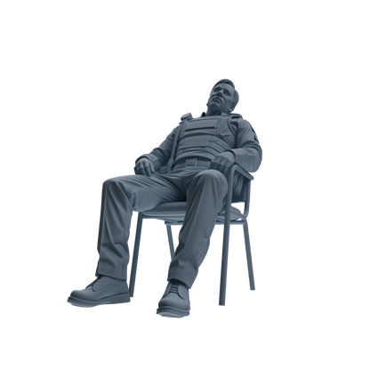 MRY-SFW SSTR125 Miniatures Soldier Model Kit Boston Attack Modern Boston Police Four-Person Rest Group