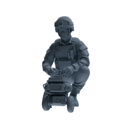 MRY-SFW SSTR237 Modern French Army Logistics Soldier Maintenance Four-Person Group