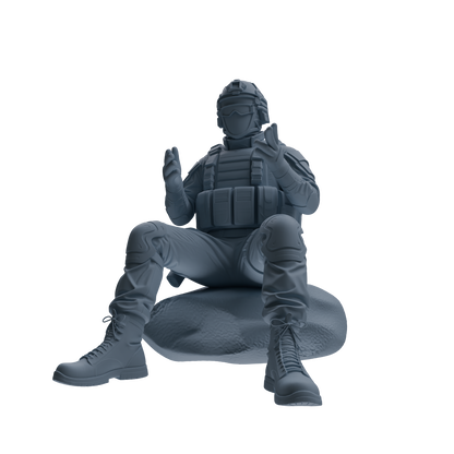MRY-SFW SSTR348 Modern American Mercenary Conversation 2 Four-Person Group