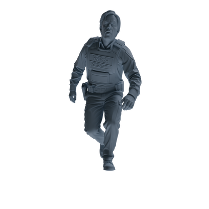 MRY-SFW SSTR113 Miniatures Soldier Model Kit Boston Attack Modern Boston Police Four-Person Arrest Group 2