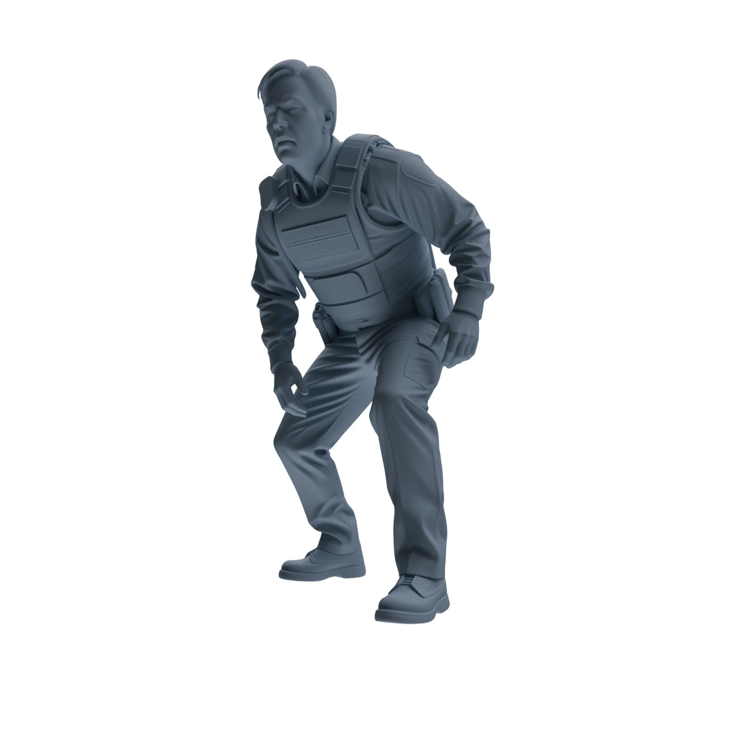 MRY-SFW SSTR121 Miniatures Soldier Model Kit Boston Attack Modern Boston Police Four-Person Gunfight Group