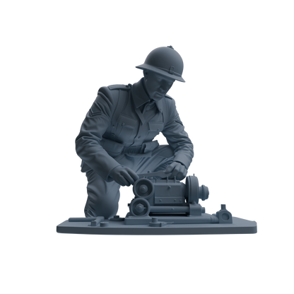 MRY-SFW SSTR265 WWI U.S. Army Logistics Soldier Maintenance Four-Person Group