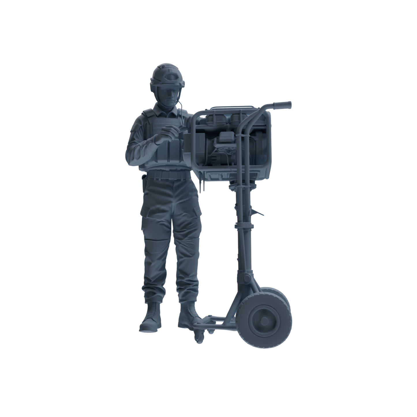 MRY-SFW SSTR250 Modern British Army Logistics Soldier Maintenance Three-Person Group