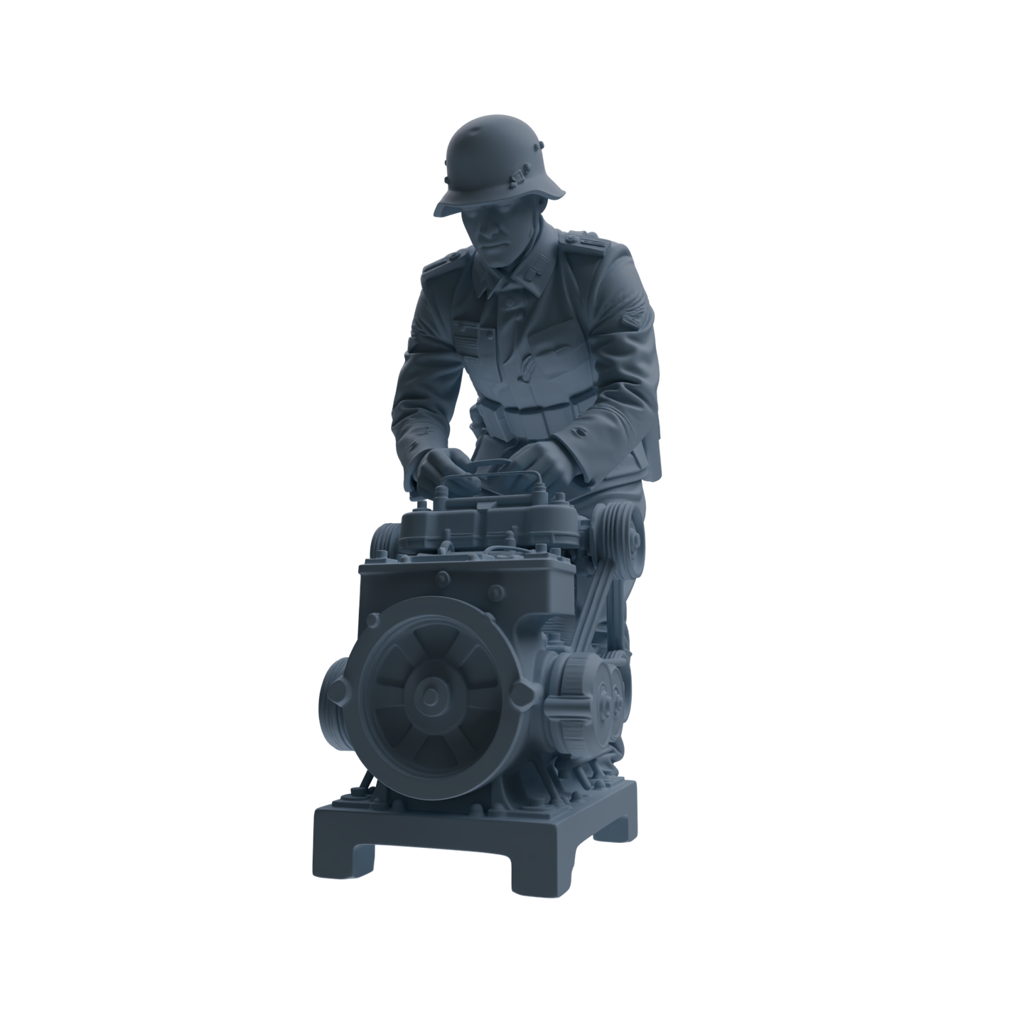 MRY-SFW SSTR214 WWII British Logistics Soldier Maintenance Four-Person Group
