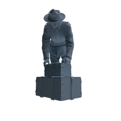MRY-SFW SSTR267 WWI U.S. Army Logistics Soldier Combat Readiness Three-Person Group