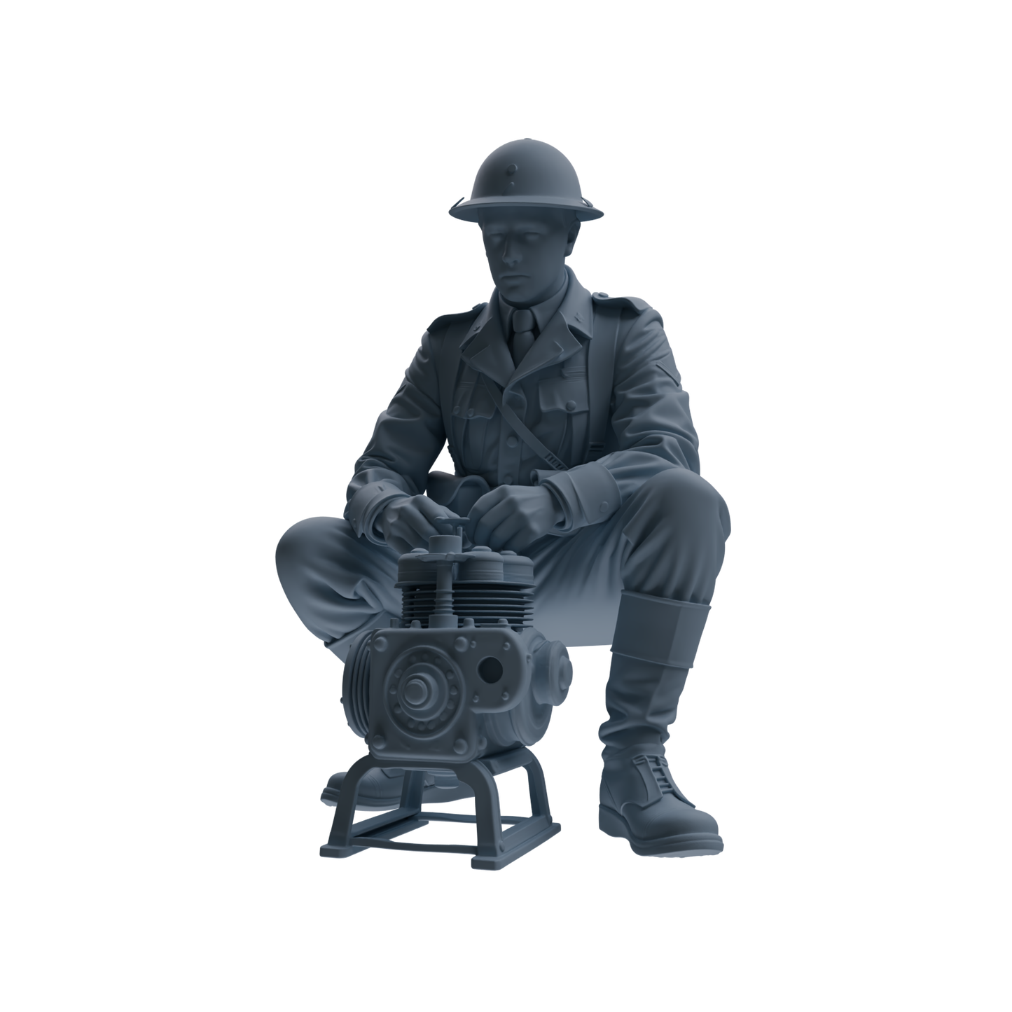 MRY-SFW SSTR221 WWII French Army Logistics Soldier Maintenance Four-Person Group