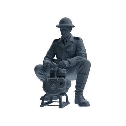 MRY-SFW SSTR221 WWII French Army Logistics Soldier Maintenance Four-Person Group