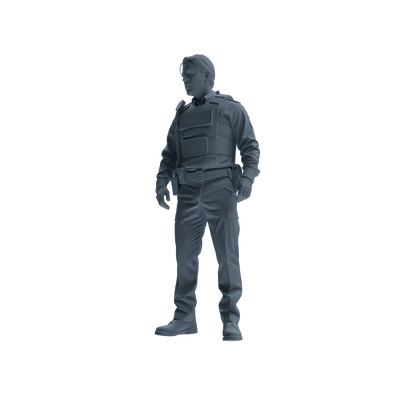 MRY-SFW SSTR115 Miniatures Soldier Model Kit Boston Attack Modern Boston Police Four-Person Conversation Group