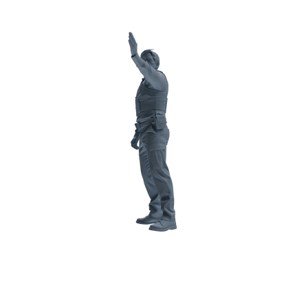 MRY-SFW SSTR129 Miniatures Soldier Model Kit Boston Attack Modern Boston Police Four-Person Tactics Group