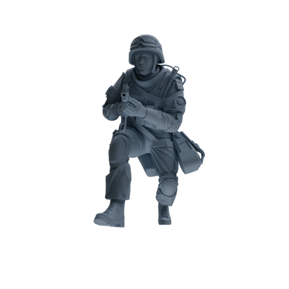 MRY-SFW SSTR327 Modern Counter-Terrorism SWAT Fire Support Operator Combat 3 Four-Person Group