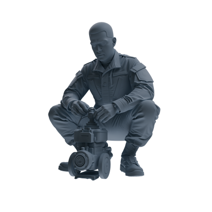 MRY-SFW SSTR245 Modern U.S. Army Logistics Soldier Maintenance Four-Person Group