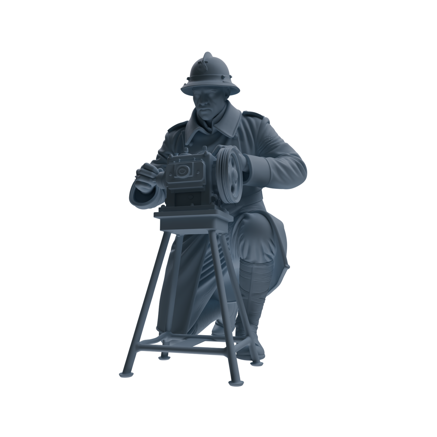 MRY-SFW SSTR259 WWI French Army Logistics Soldier Maintenance Four-Person Group