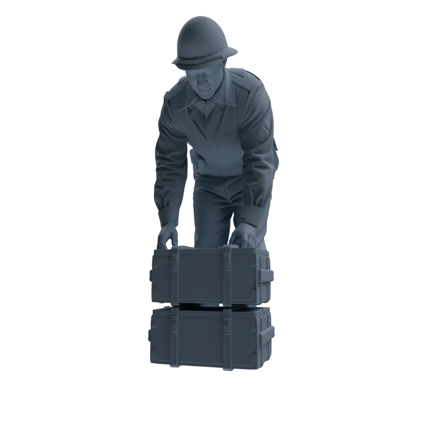 MRY-SFW SSTR228 WWII U.S. Army Logistics Soldier Combat Readiness Four-Person Group