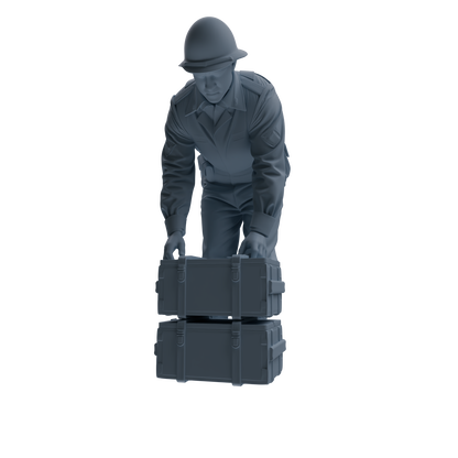 MRY-SFW SSTR228 WWII U.S. Army Logistics Soldier Combat Readiness Four-Person Group