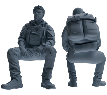 MRY-SFW SSTR021 Miniatures Soldier Model Kit Modern Navy SEAL Six-Person Rest Group