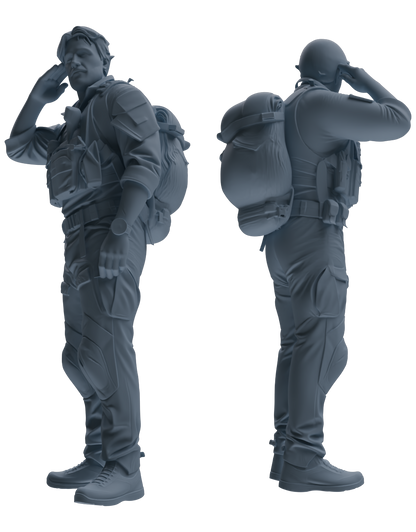 MRY-SFW SSTR013 Miniatures Soldier Model Kit Modern Navy SEAL Six-Person Saluting Group