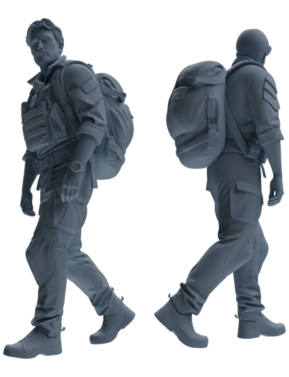 MRY-SFW SSTR020 Miniatures Soldier Model Kit Modern Navy SEAL Six-Person Foot March Group