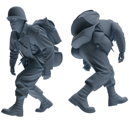 MRY-SFW SSTR070 Miniatures Soldier Model Kit Saving Ryan in Normandy WWII U.S. Army Six-Person Ambush Group