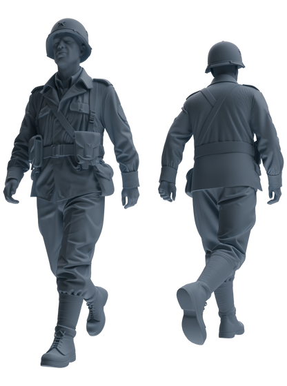 MRY-SFW SSTR076 Miniatures Soldier Model Kit Saving Ryan in Normandy WWII U.S. Army Six-Person Patrol Group