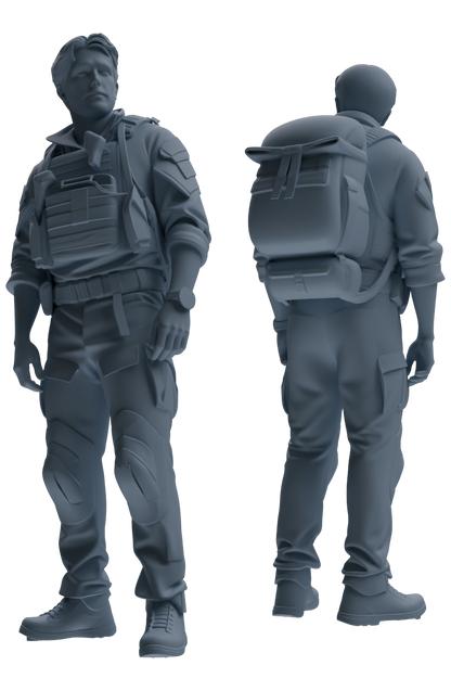 MRY-SFW SSTR025 Miniatures Soldier Model Kit Modern Navy SEAL Six-Person Guard Duty Group