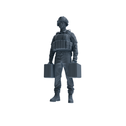 MRY-SFW SSTR236 Modern French Army Logistics Soldier Logistics Four-Person Group