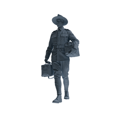 MRY-SFW SSTR264 WWI U.S. Army Logistics Soldier Logistics Four-Person Group