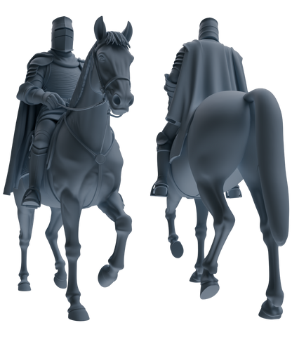 MRY-SFW SSTR089 Miniatures Soldier Model Kit Medieval Knight Four-Person Horseback Riding Group