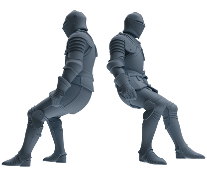 MRY-SFW SSTR095 Miniatures Soldier Model Kit Medieval Knight Six-Person Rest Group 2
