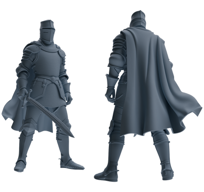 MRY-SFW SSTR098 Miniatures Soldier Model Kit Medieval Knight Six-Person Battle Group