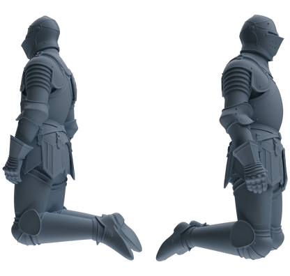 MRY-SFW SSTR083 Miniatures Soldier Model Kit Medieval Knight Without Helmet Five-Person Proclamation Group
