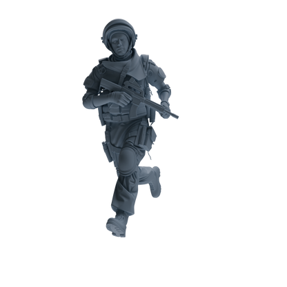 MRY-SFW SSTR325 Modern Counter-Terrorism SWAT Shield Bearer Combat 4 Three-Person Group