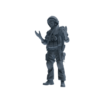 MRY-SFW SSTR315 Modern Counter-Terrorism SWAT Shield Bearer Conversation Four-Person Group