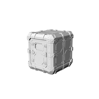MRY-SFW LYTS664 3D Printed Sci-Fi Modular Armored Container Model, Unpainted White Model, Wargaming Terrain Accessory
