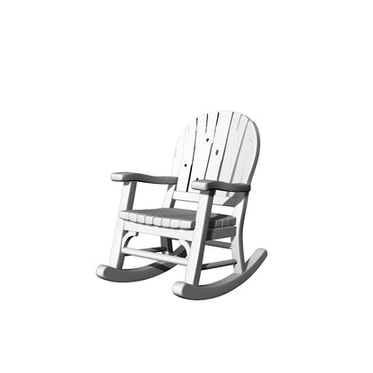 MRY-SFW LYTS580 3D Printed Unpainted White Resin Miniature Adirondack Rocking Chair for Dollhouse Diorama