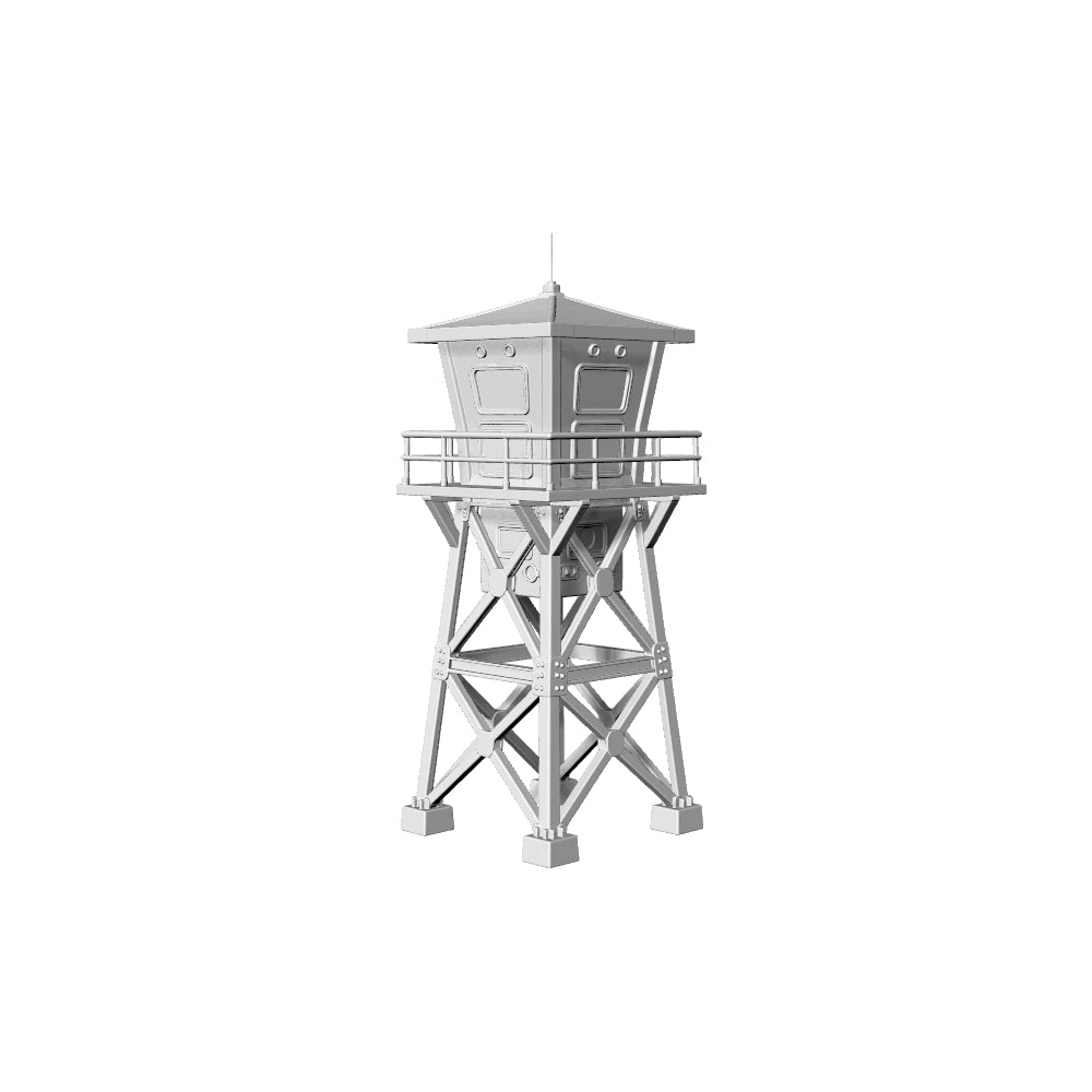 MRY-SFW LYTS667 3D Printed Military Guard Tower Model, Unpainted White Model, Wargaming Terrain Accessory