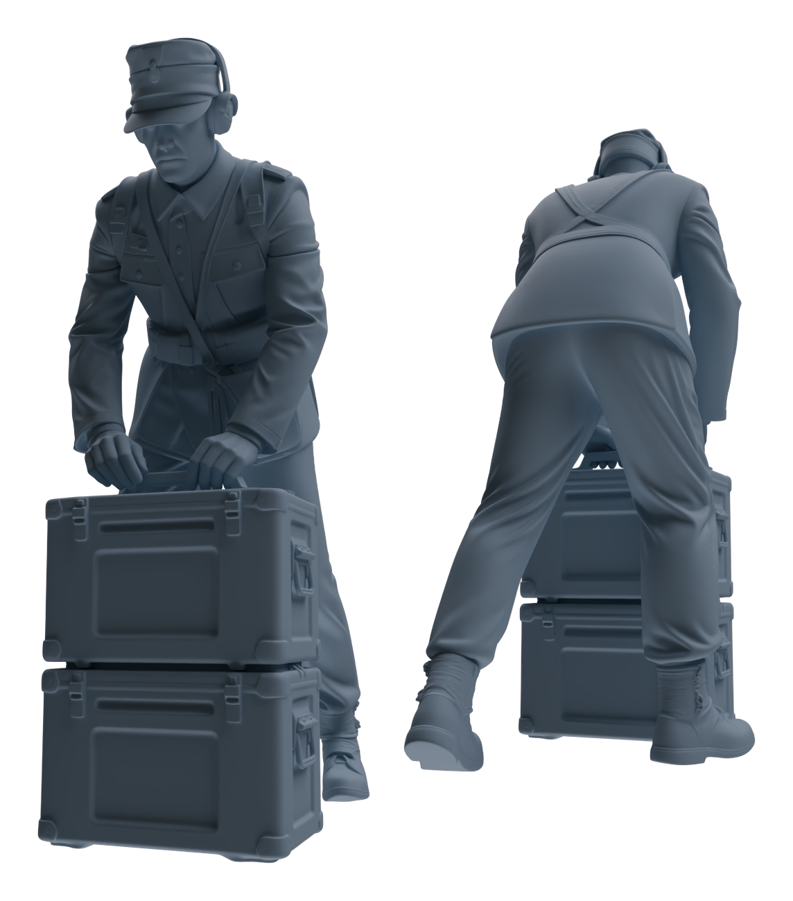 MRY-SFW LYGR647 WWII Mine Soldier Five-Person Organizing Group