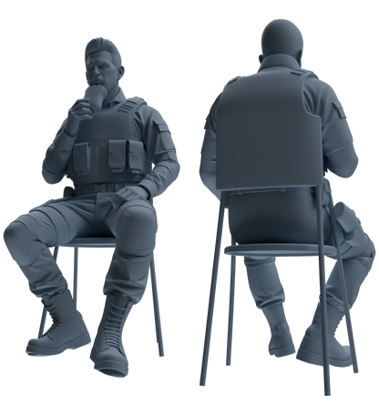 MRY-SFW SSTR012  Miniatures Soldier Model Kit Modern Navy SEAL Six-Person Eating Group