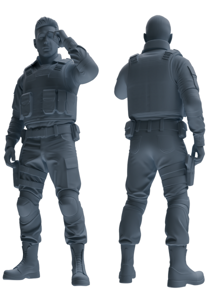 MRY-SFW SSTR032 Miniatures Soldier Model Kit 1993 Mogadishu Black Hawk Helicopter Soldier Praying Six-Person Group