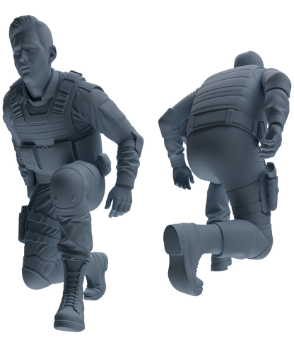 MRY-SFW SSTR031 Miniatures Soldier Model Kit 1993 Mogadishu Black Hawk Helicopter Soldier Ambush Six-Person Group
