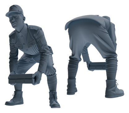 MRY-SFW LYGR612 Historical WWII Japanese Army Six-Person Construction Site Carrying Group