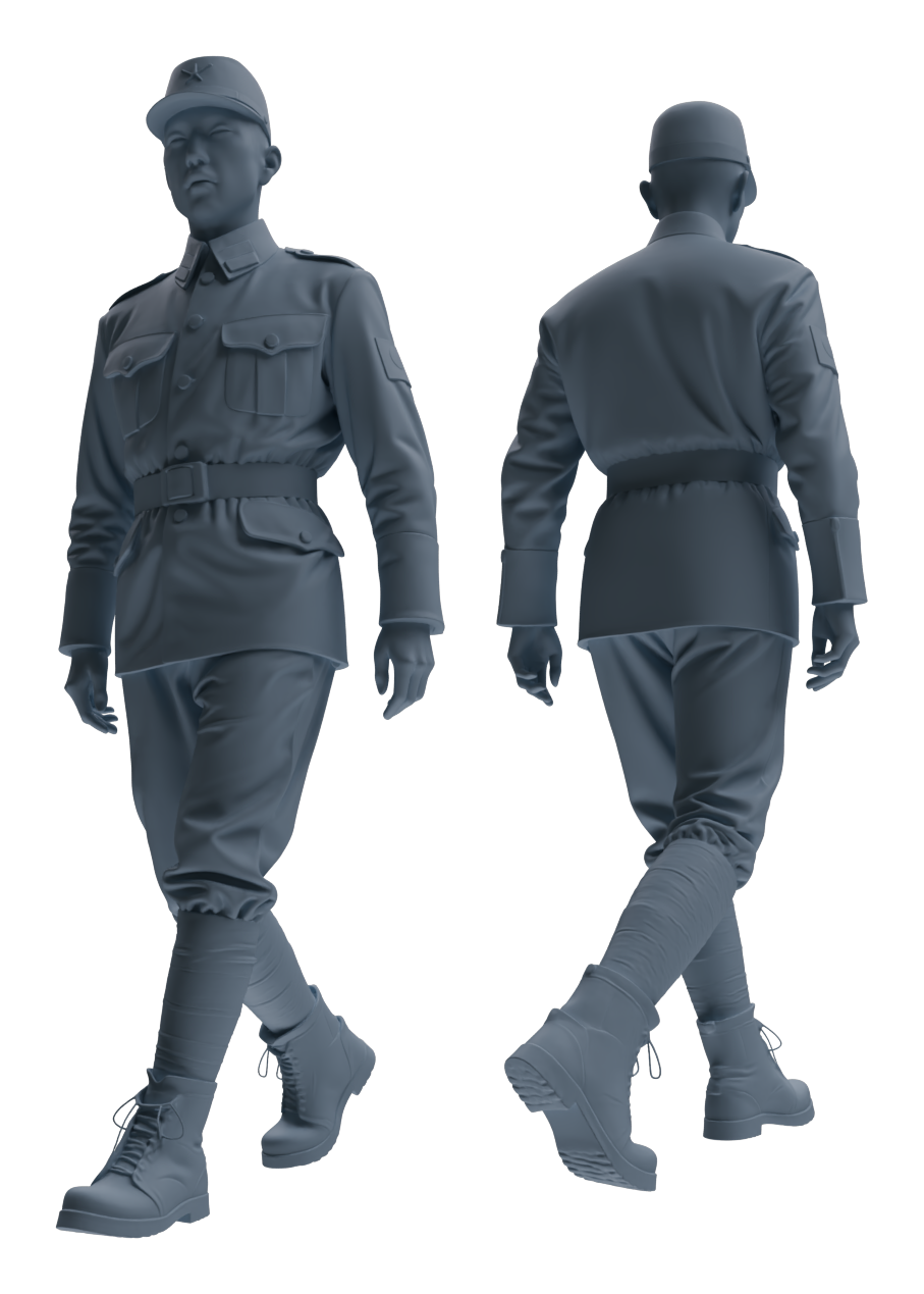 MRY-SFW LYGR637 WWII Japanese Army Six-Person Daily Routine