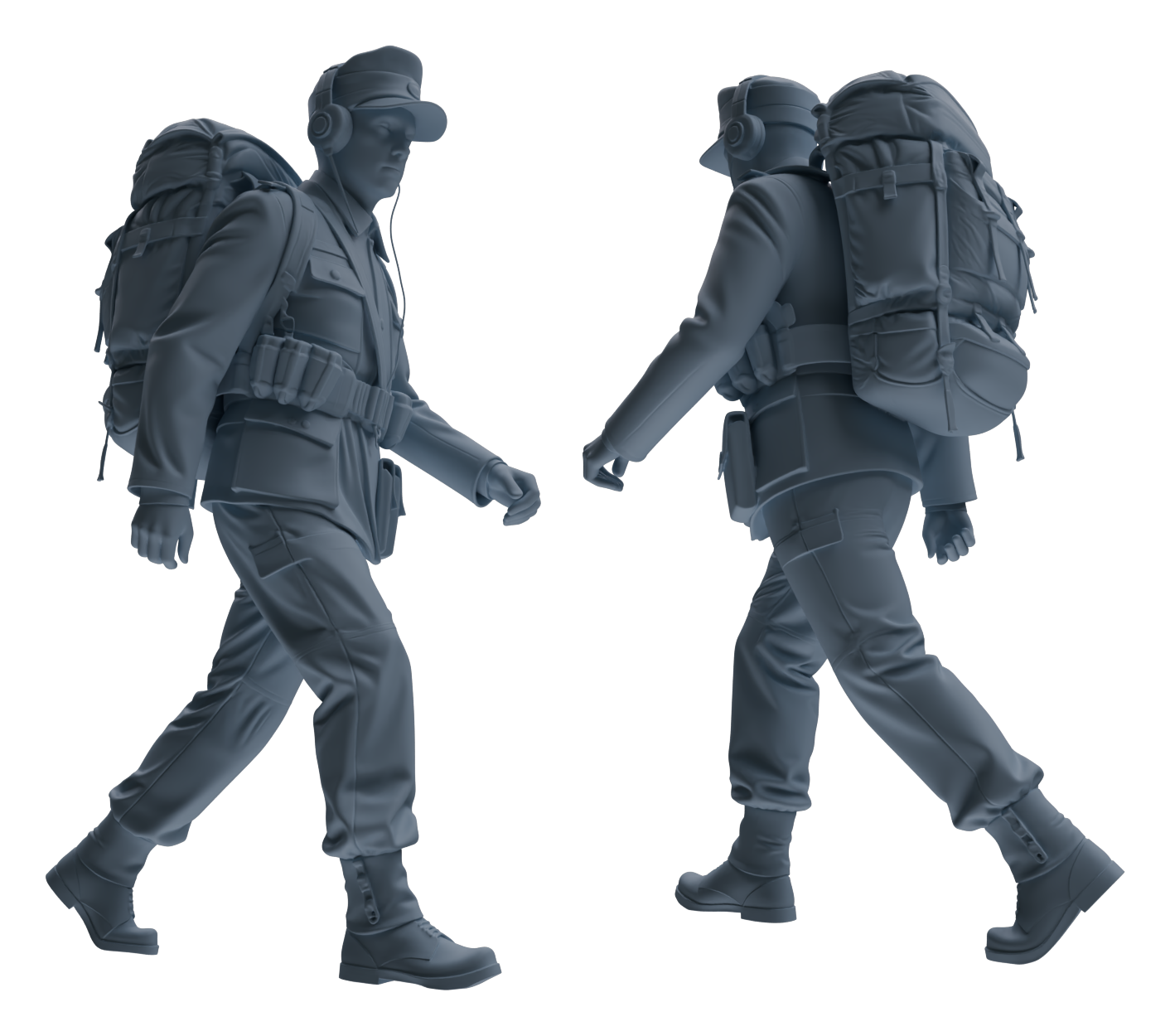 MRY-SFW LYGR653 WWII Mine Soldier Seven-Person Carrying Group