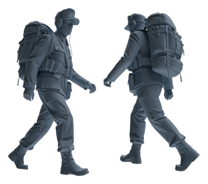 MRY-SFW LYGR653 WWII Mine Soldier Seven-Person Carrying Group