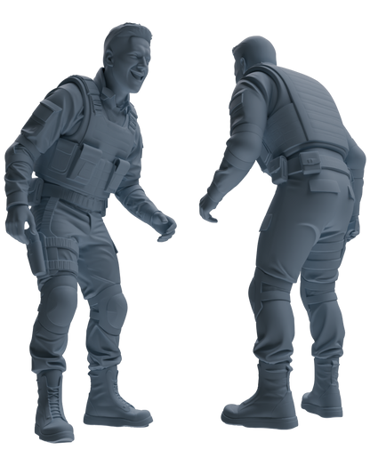 MRY-SFW SSTR026 Miniatures Soldier Model Kit 1993 Mogadishu Black Hawk Helicopter Soldier Singing Five-Person Group